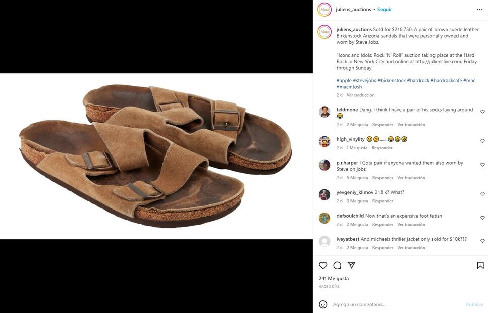 Venden las gastadas Birkenstock de Steve Jobs en más de 4 millones de pesos