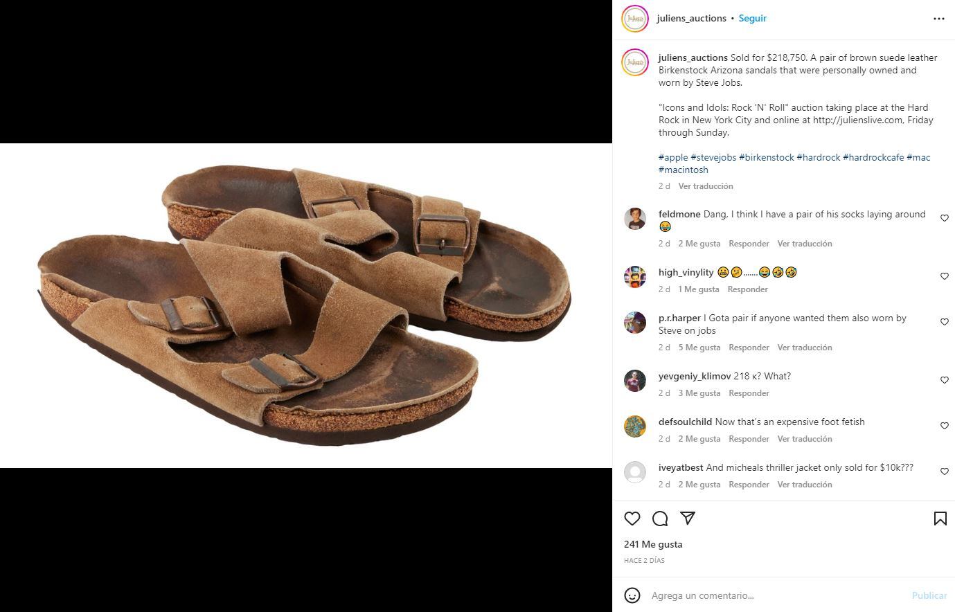 Venden las gastadas Birkenstock de Steve Jobs en más de 4 millones de pesos