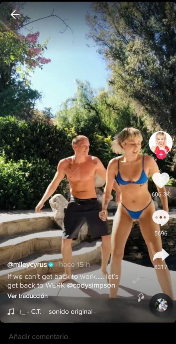El adorable baile de Miley Cyrus y Cody Simpson en TikTok