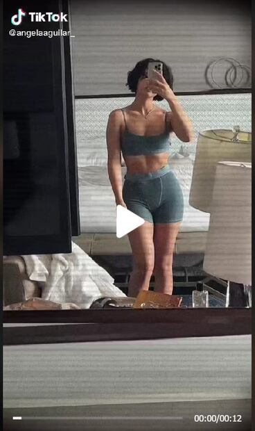 Ángela Aguilar presume sus curvas con un coordinado de Skims, la marca de Kim Kardashian