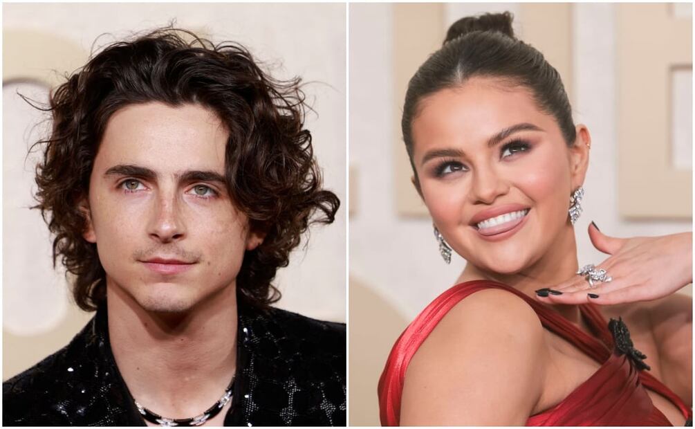 Selena Gomez y Timothée Chalamet en los Golden Globes 2024 / AFP - EFE