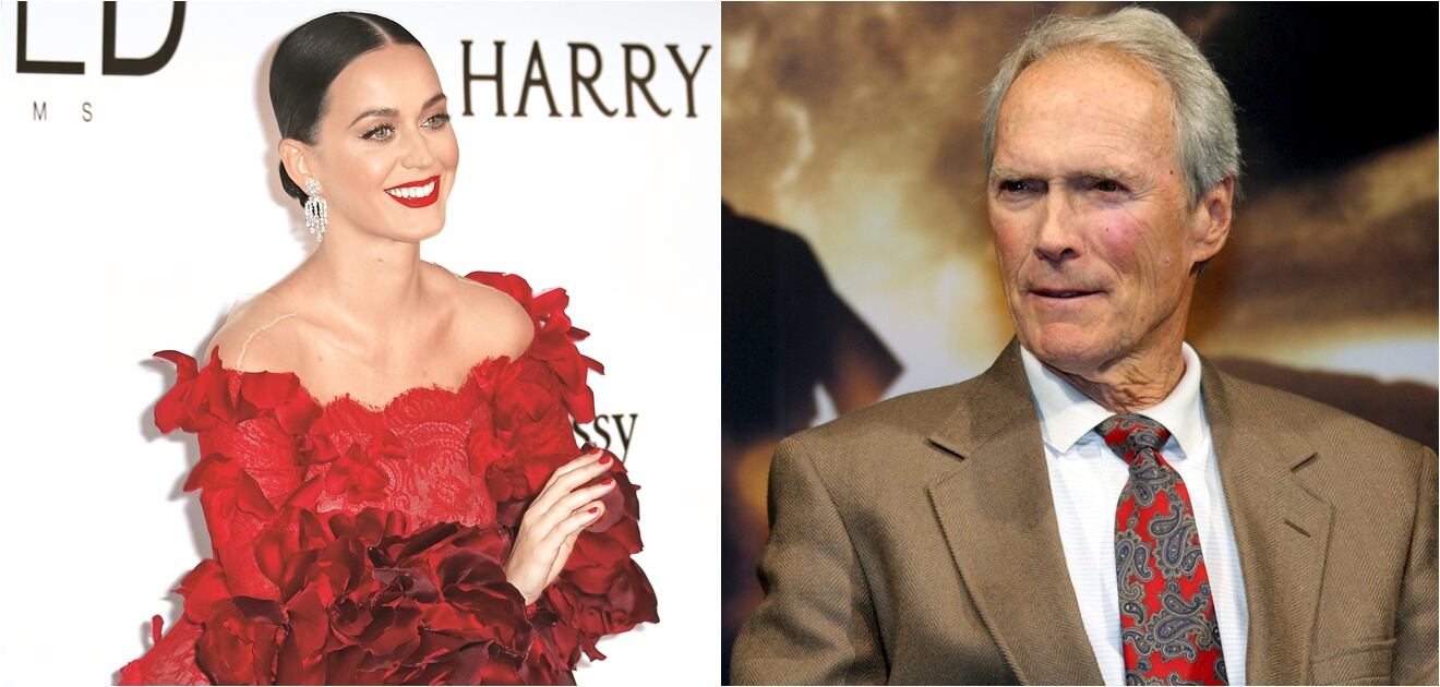 <p>Katy Perry fue una de las primeras figuras públicas y del espectáculo en declararse a favor de Hillary Clinton, en cuanto a la leyenda de Hollywood, Clint Easwood, también se declaró a favor del republicano Donald Trump. <strong>(Fotos: Archivo El Universal)</strong></p>
