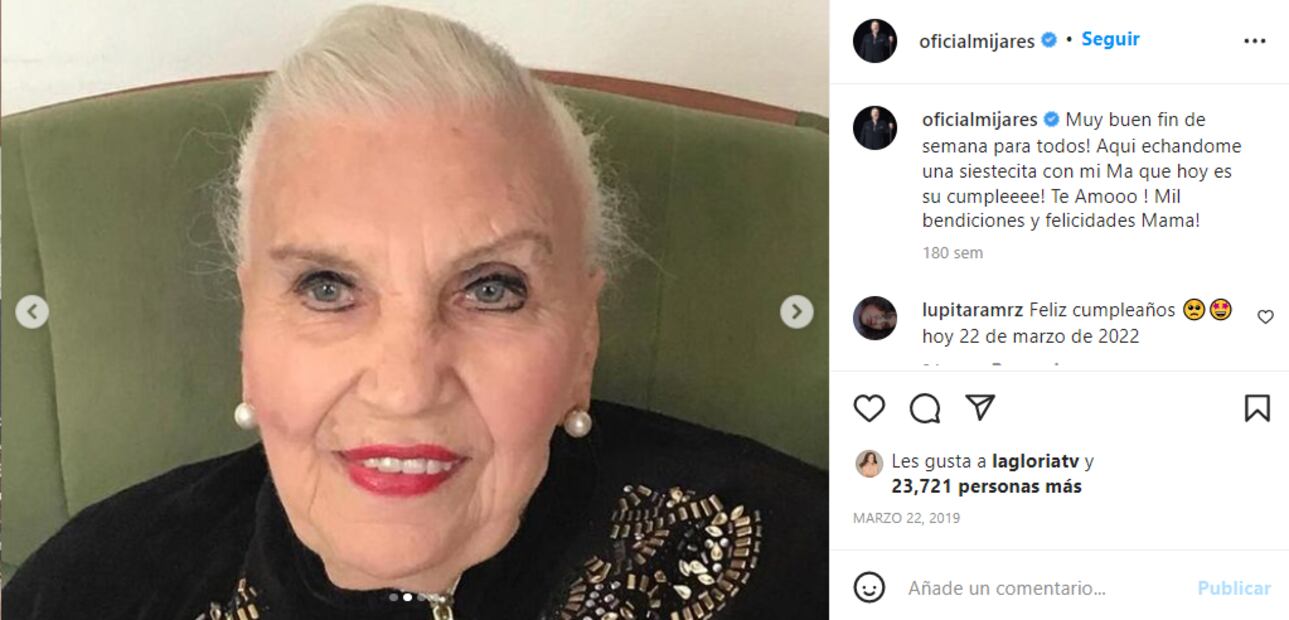 Muere Pilar Morán, mamá de Mijares