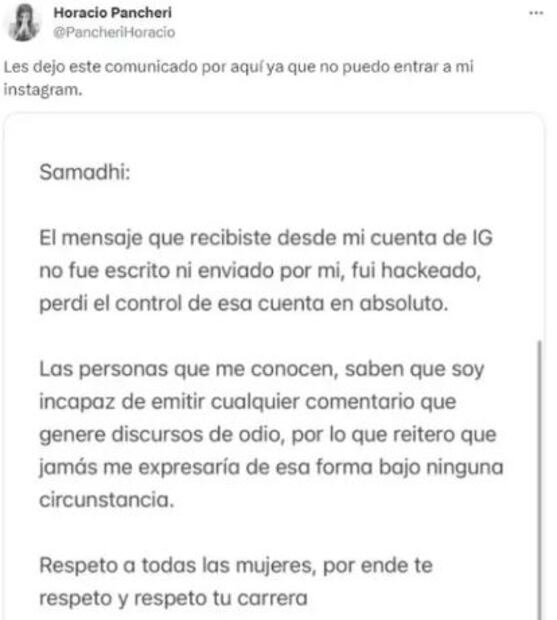 Horacio Pancheri/Twitter.