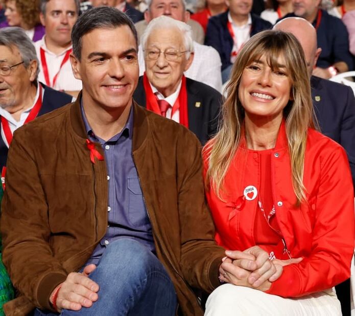 Begoña Gómez y Pedro Sánchez,  presidente del Gobierno de España / Foto:  EFE