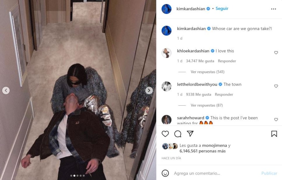 Kim Kardashian comparte su primera foto con Pete Davidson