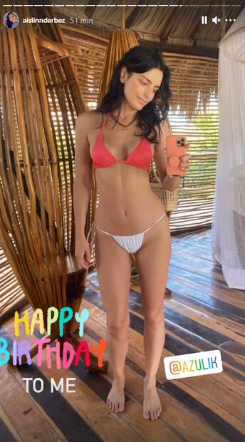 Aislinn Derbez cumple 34 años guapísima y con Las Mañanitas de Mauricio Ochmann