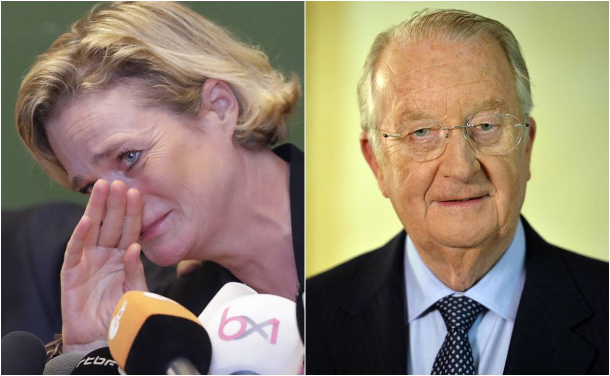 La princesa Delphine Boël, hija de Alberto II de Bélgica, llora en su primer conferencia de prensa 