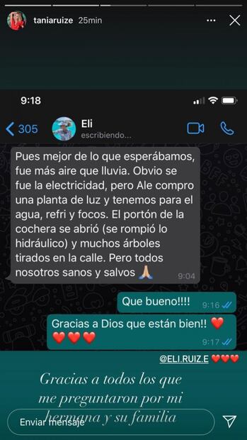 Hermana de Tania Ruiz, novia de EPN, revela cómo está tras el huracán