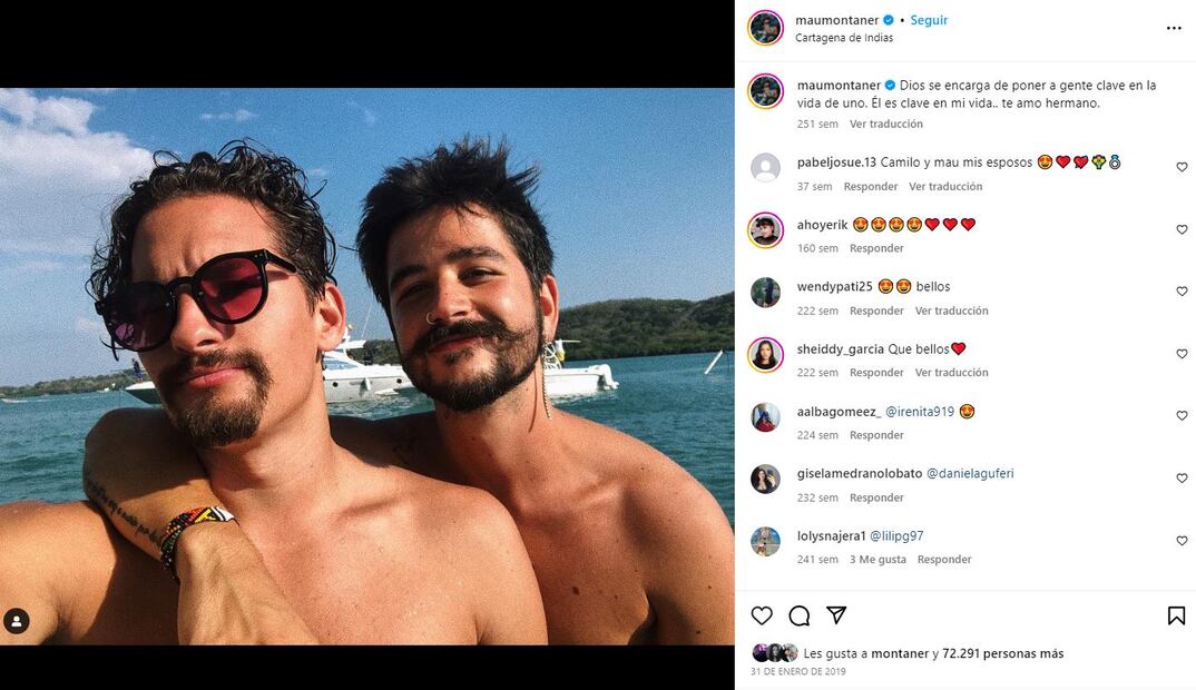 Camilo y Mau Montaner/Instagram.