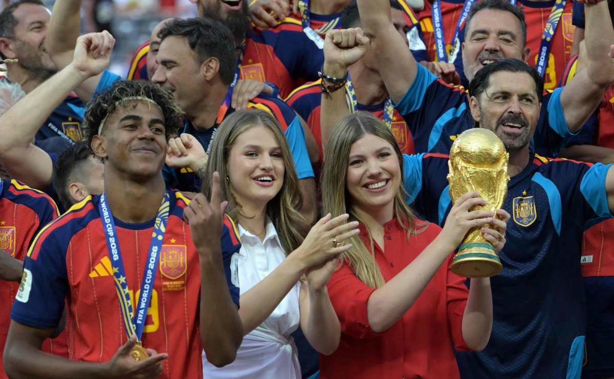 La princesa Leonor y la infanta Sofía celebraron el triunfo de España / Foto: AFP