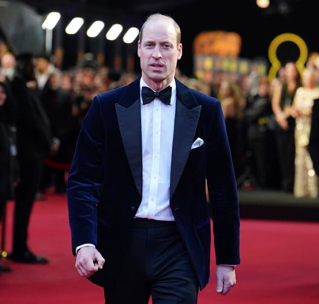 El príncipe William en la alfombra de los Premios BAFTA 2024 / AP