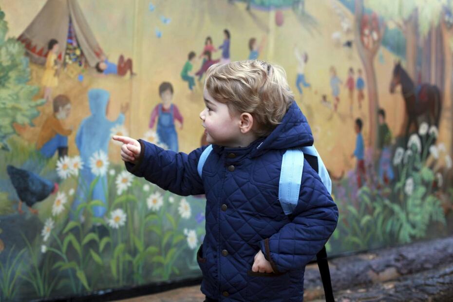 Así llegó el príncipe George a su primer día de escuela 