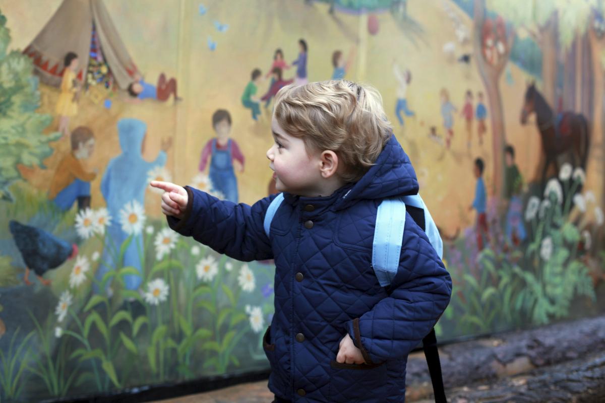 Así llegó el príncipe George a su primer día de escuela 