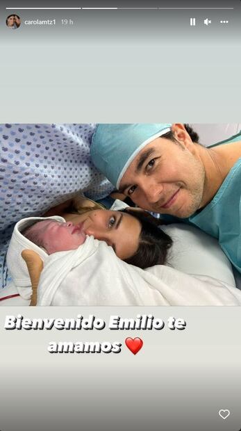 Checo Pérez y Carola Martínez le dan la bienvenida a su tercer hijo