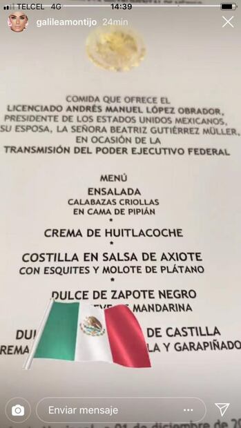 Este es el menú de la comida privada de AMLO en Palacio Nacional