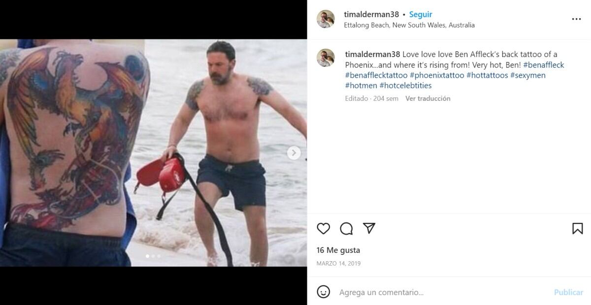 Todo lo que se sabe sobre la colección de tatuajes de Ben Affleck 