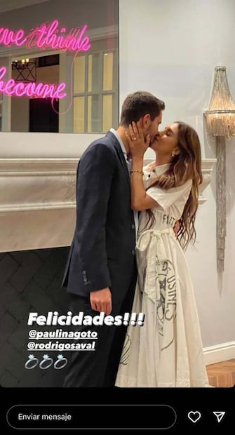 Muy enamorada, Paulina Goto se compromete con Rodrigo Saval