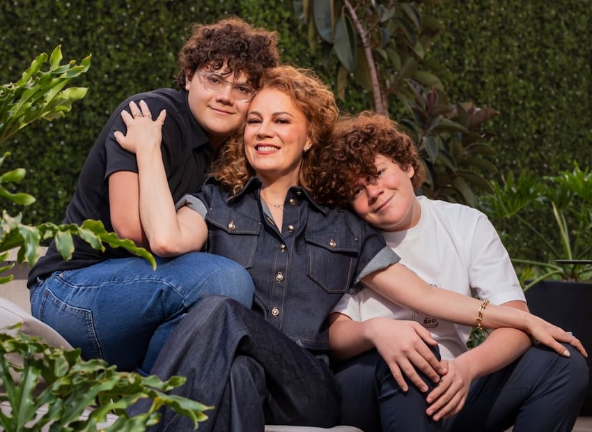 Liam, Daniela Magún y Julián / Foto: Esteban Torreblanca - Revista Clase