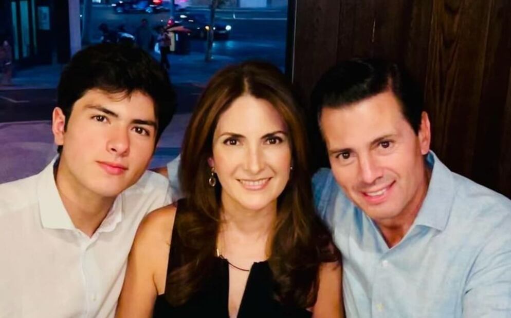Enrique Peña Nieto y Maritza Díaz con su hijo Diego Alejandro / Foto: Instagram