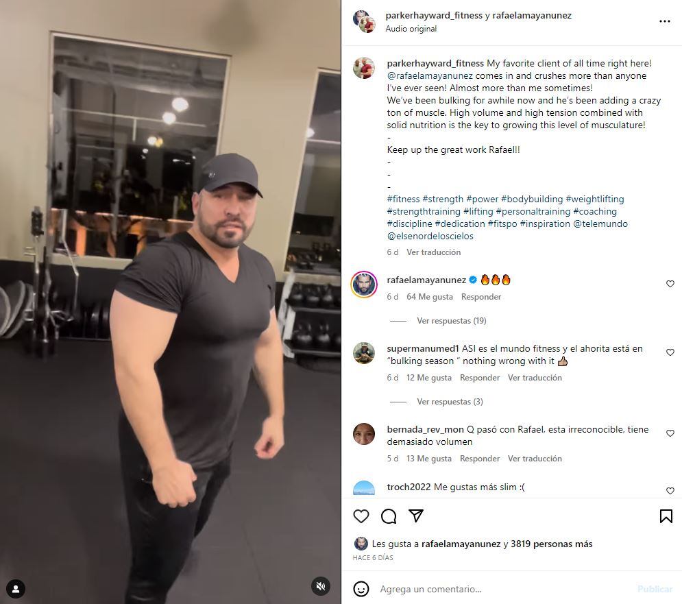 Rafael Amaya se ha dedicado a entrenar ocn mucho peso / Instagram