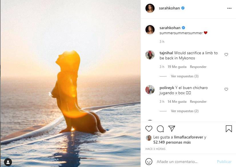 La foto más candente de Sarah Kohan, la esposa de Javier "Chicharito" Hernández