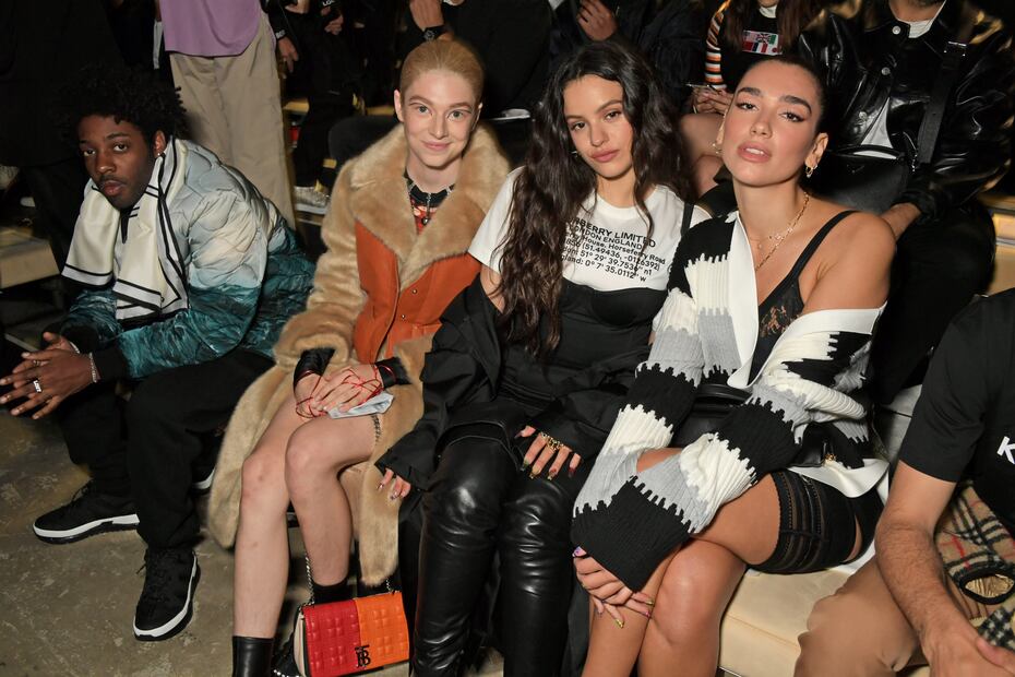 Brent Faiyaz, Hunter Schafer, Rosalia y Dua Lipa/Getty Images.