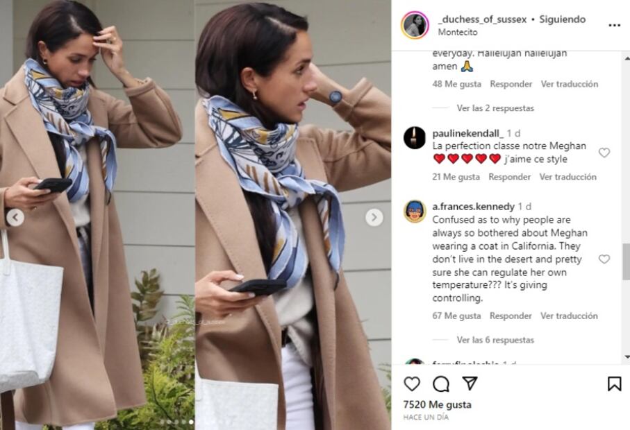 Meghan Markle en California / Instagram