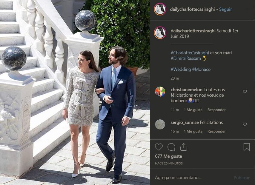 Foto: Carlota Casiraghi y Dimitri Rassam se dan el "sí, acepto"