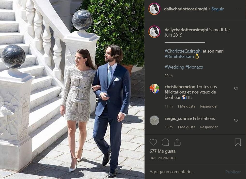 Foto: Carlota Casiraghi y Dimitri Rassam se dan el "sí, acepto"