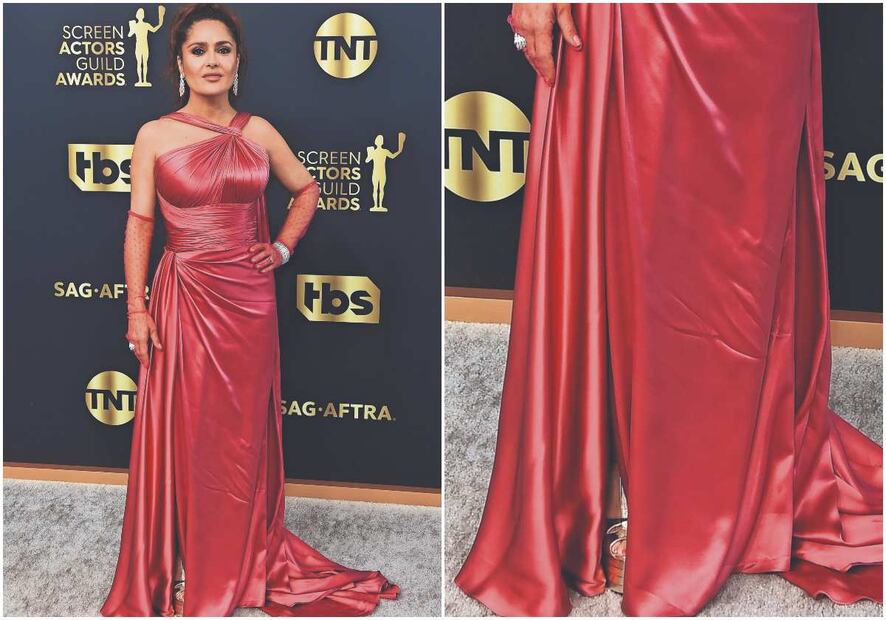 Salma Hayek lleva el glamour a los SAG Awards con un modelo de Gucci