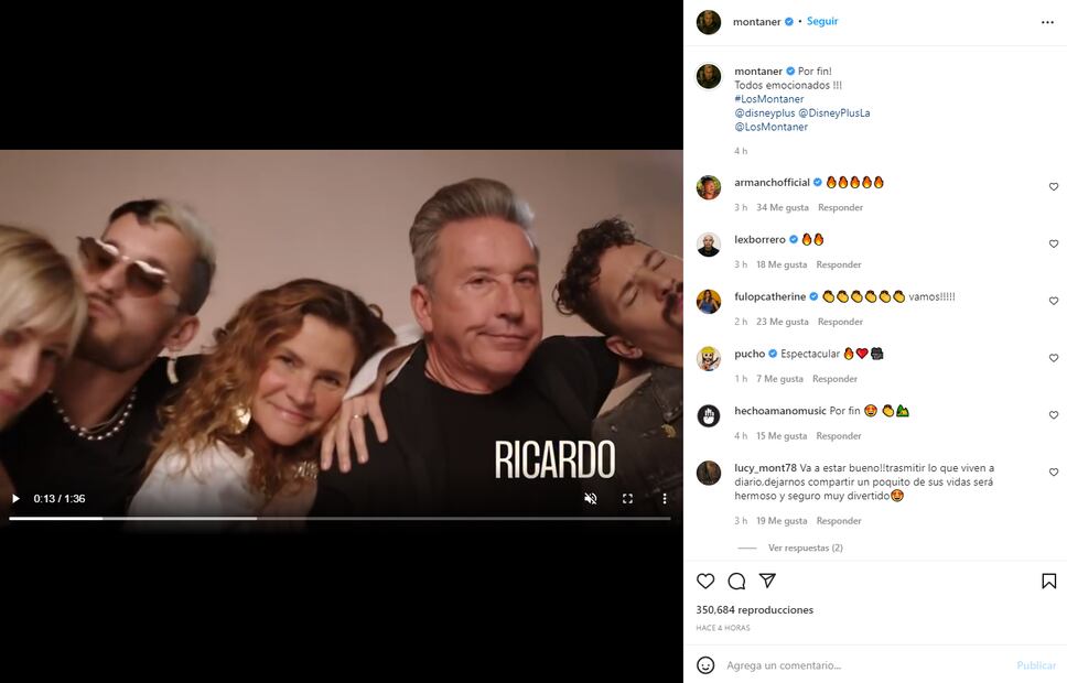 Evaluna y su familia tendrán una serie en Disney+ llamada "Los Montaner"