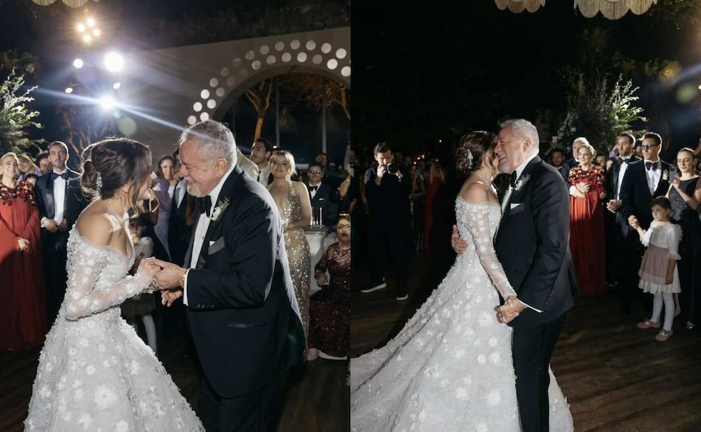 Sofía Castro el día de su boda junto a su papá, José Alberto Castro / Foto: Instagram @sofia_96castro