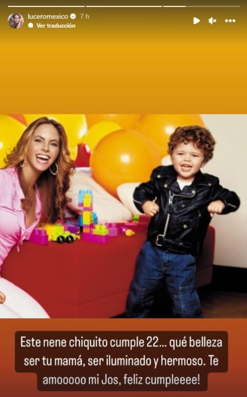 Lucero felicita a su hijo José Manuel / Instagram: @luceromexico