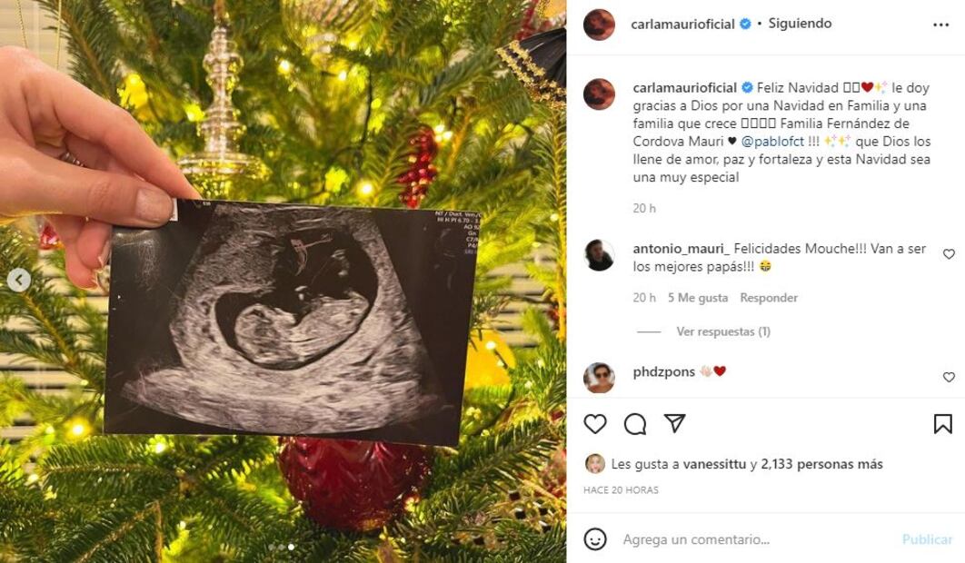 Carla Mauri, hija de Toño Mauri, está embarazada