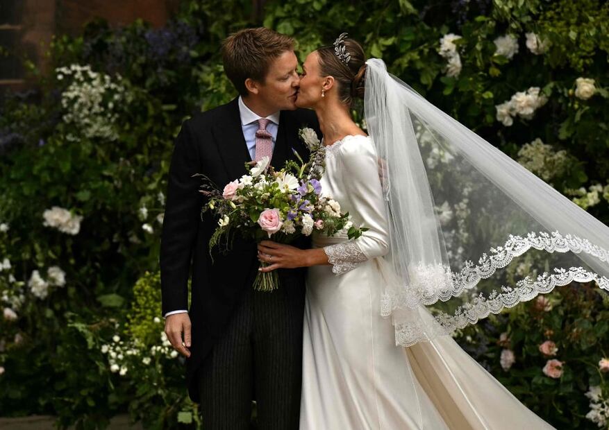 Hugh Grosvenor, duque de Westminster, en su boda con Olivia Henson / AFP