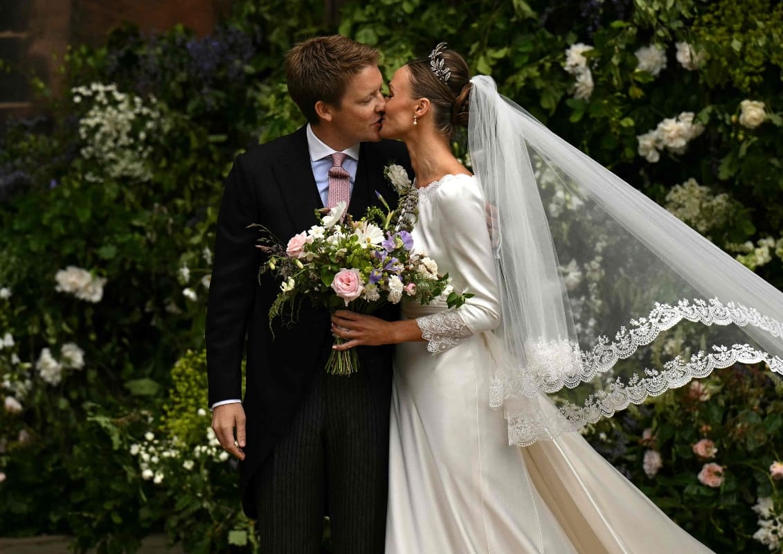 Hugh Grosvenor, duque de Westminster, en su boda con Olivia Henson /