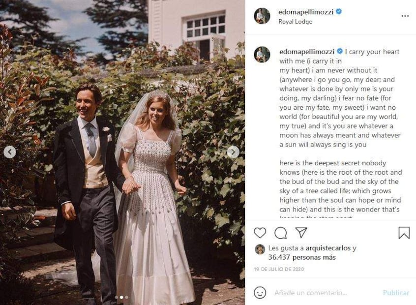 Beatriz de York recibe amoroso mensaje de Edoardo Mapelli