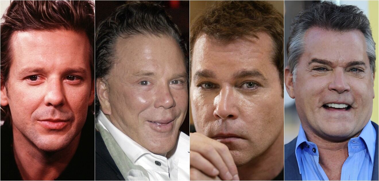 <p>Mickey Rourke y Ray Liotta eran galanazos, pero ahora parecen muñecos de cera ¡Qué terrible! <strong>(Fotos: Archivo y Especial)</strong></p>
