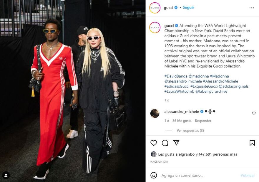 Hijo de Madonna replica el look de la cantante con un vestido de 1993