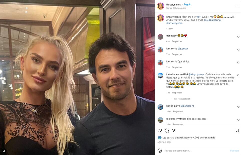 Checo Pérez habla sobre video con otra mujer. "Fue una mala fiesta que no supe controlar"