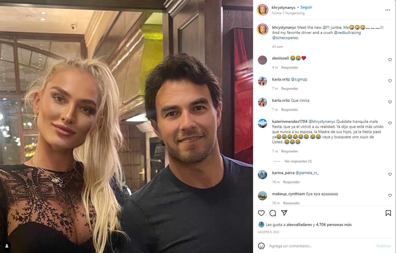 Checo Pérez habla sobre video con otra mujer. "Fue una mala fiesta que no supe controlar"