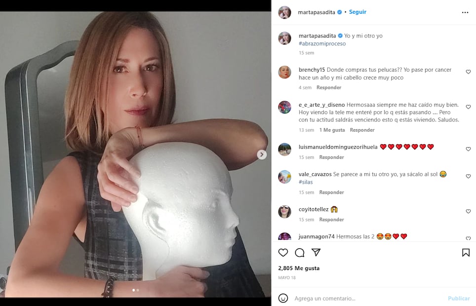 Marta Guzmán se quita su peluca en vivo para dar un emotivo mensaje