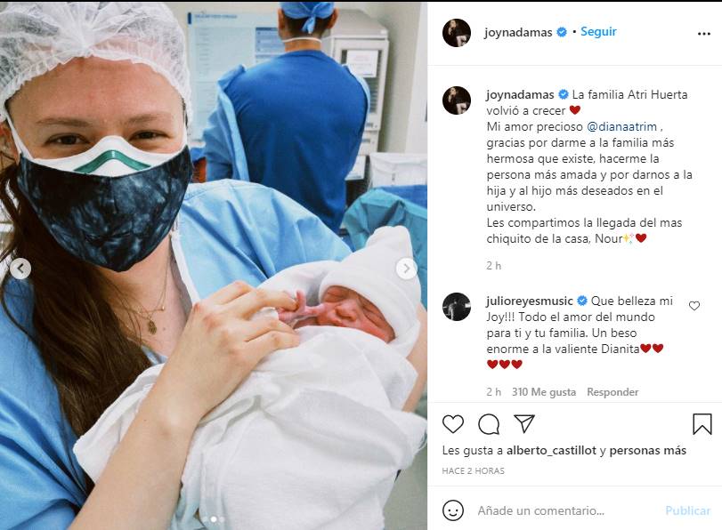 Joy Huerta se convierte en mamá por segunda ocasión