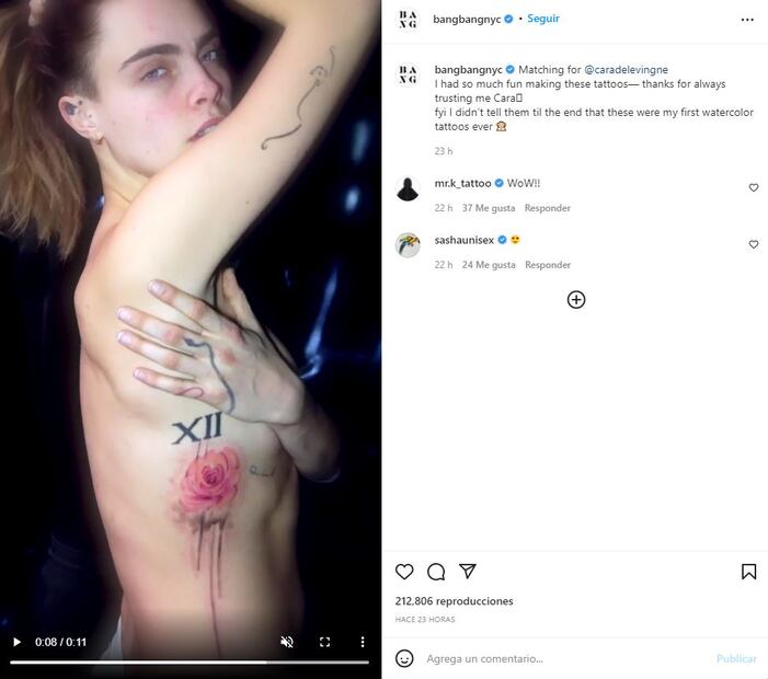 Cara Delevingne se hizo un tatuaje idéntico al de Selena Gomez