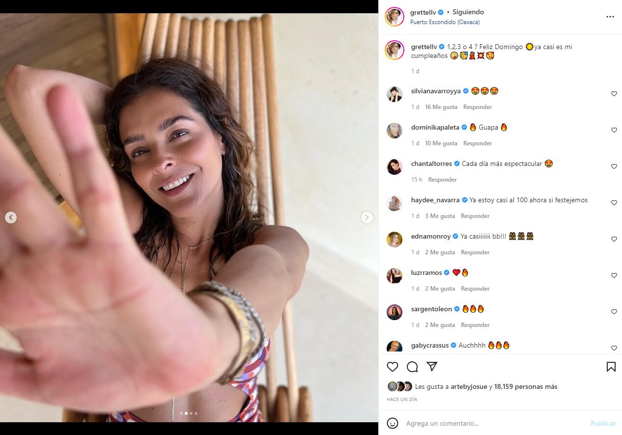 Grettell Valdez, guapísima en traje de baño cut out a sus casi 46 años