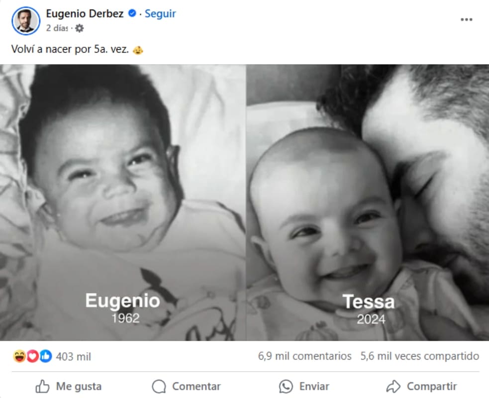 La foto que comprueba el parecido entre Eugenio Derbez y su nieta Tessa / Foto: Captura de pantalla