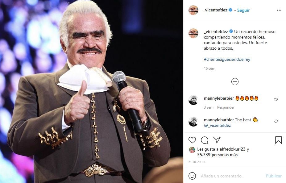 Vicente Fernández ya está consciente e interactúa con su familia
