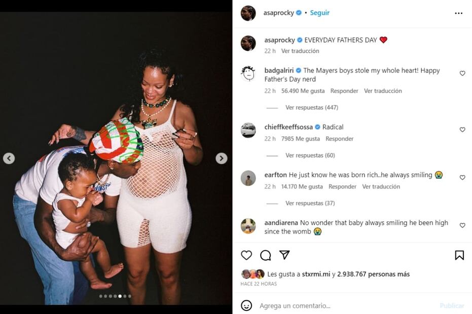 La familia feliz de Rihanna y Asap Rocky / Instagram