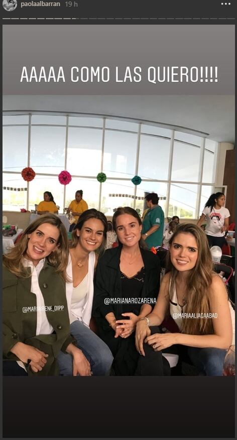 Los hijos de Inés Gómez Mont en el cumpleaños de los trillizos de Fernando Landeros y Paola Albarrán 